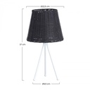 LAMPARA DE MESA YUAN METAL-RATTAN NEGROBLANCO DN22.5X37CM SEVEN ON DECO