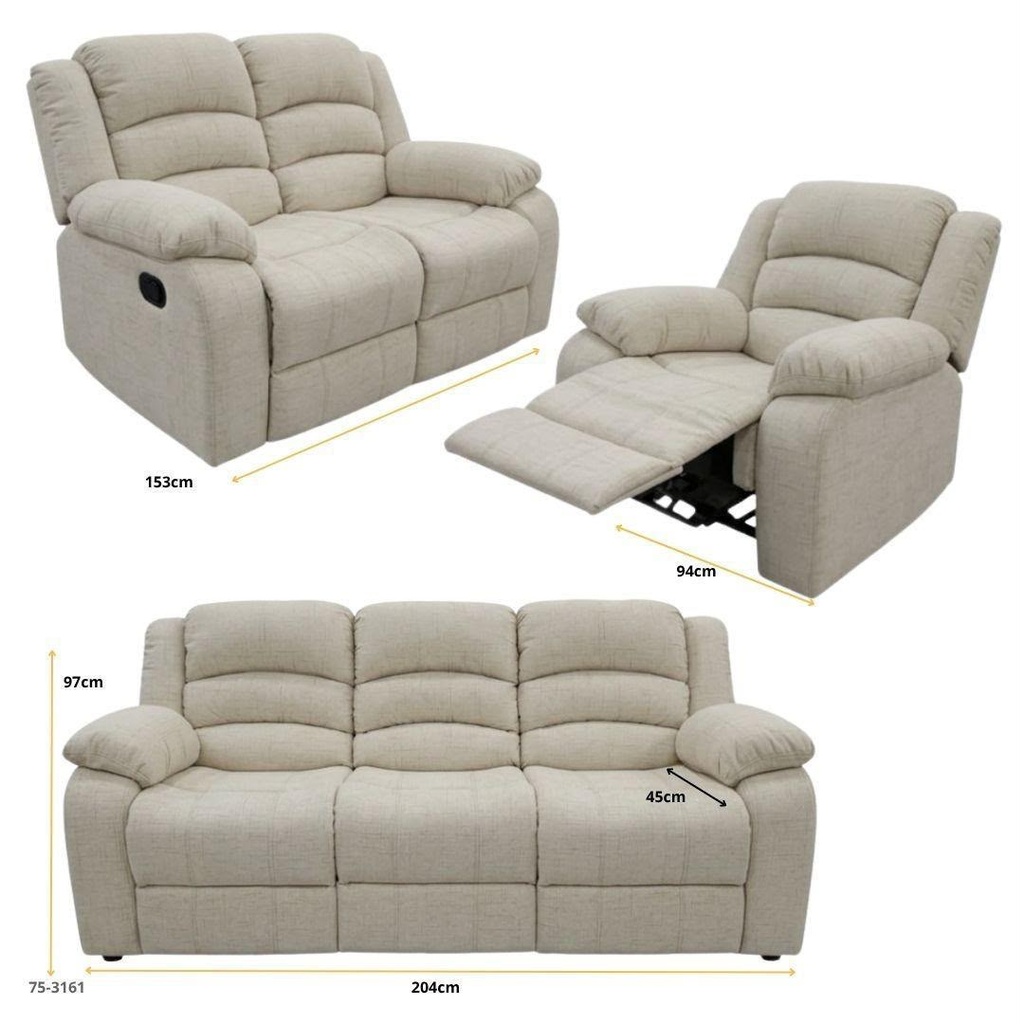 Conjunto 3-2-1 Reclinable