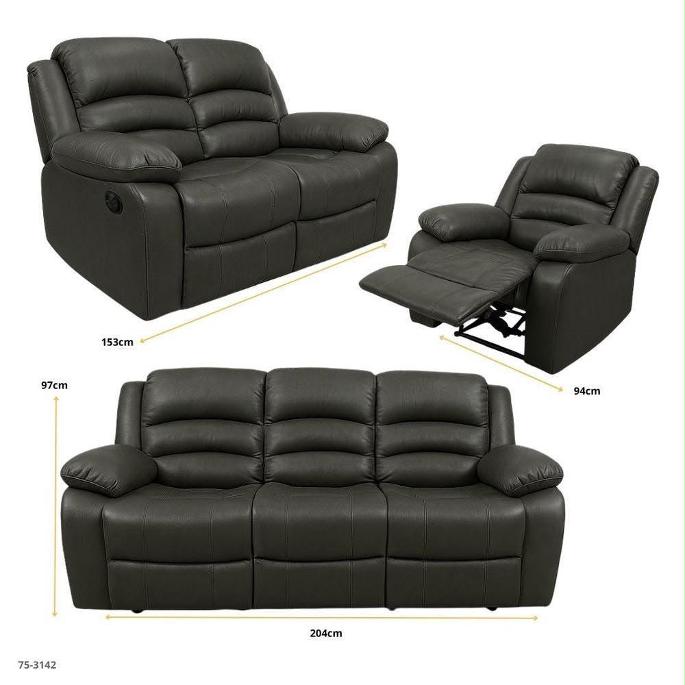 Conjunto Reclinable 3-2-1 Piel