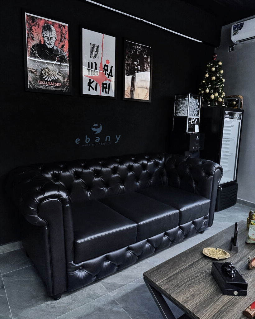 Chester clásico de Vinil negro