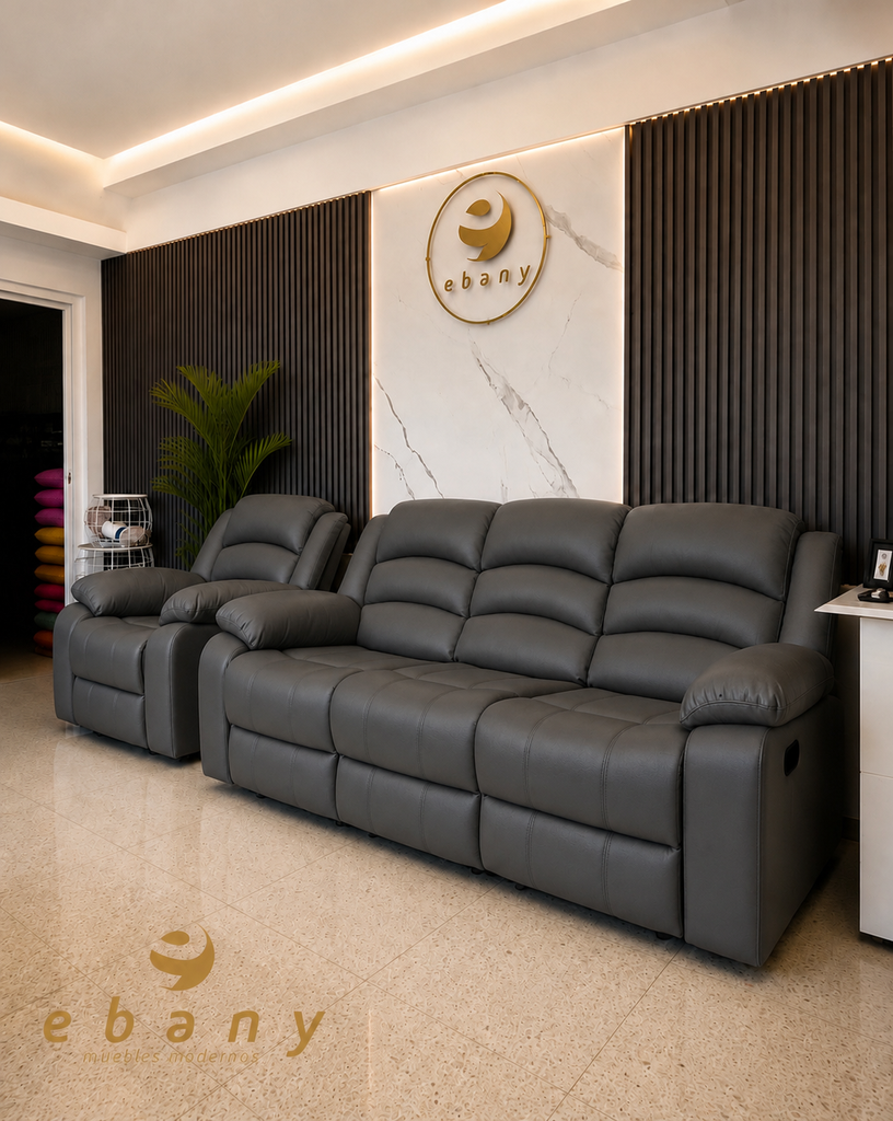 Conjunto Reclinable 3-2-1 Piel