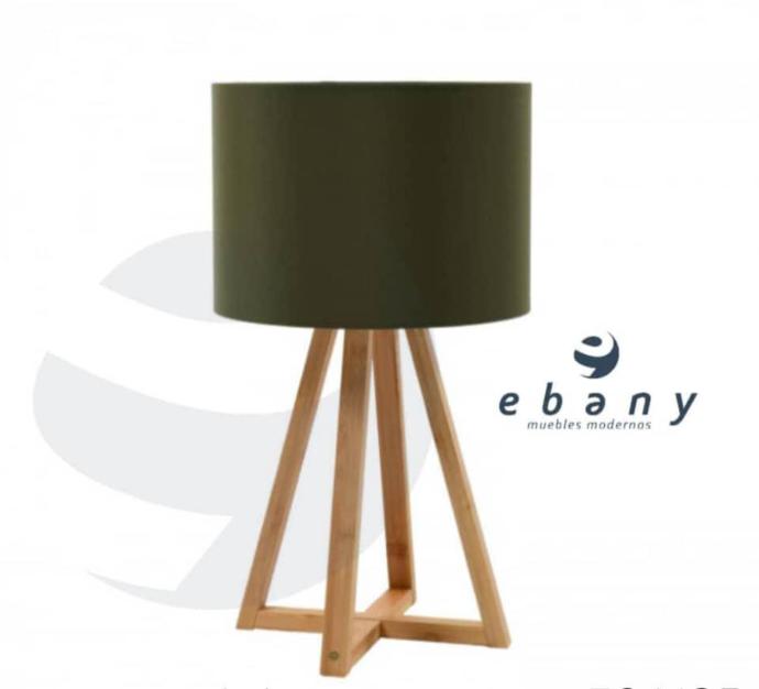 LAMPARA DE MESA EKO VERDE 25X25X44CM SEVEN ON DECO