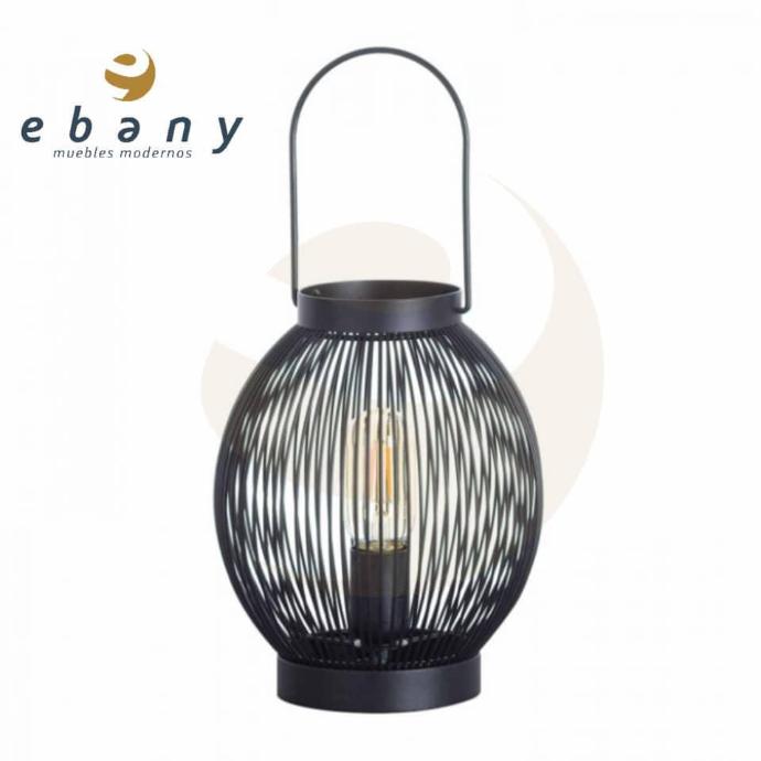 LAMPARA DE MESA KAI HIERRO NEGRO DN20X24.5CM SEVEN ON DECO