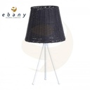 LAMPARA DE MESA YUAN METAL-RATTAN NEGROBLANCO DN22.5X37CM SEVEN ON DECO