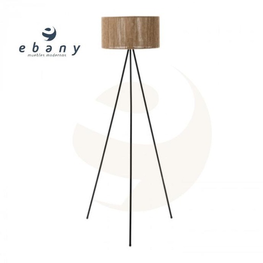 [51243] LAMPARA DE PIE BUDI CAÑAMO 42X42X148CM SEVEN ON DECO