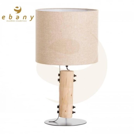 [51216] LÁMPARA DE SOBREMESA 55DN30CM NEGRO SEVEN ON DECO