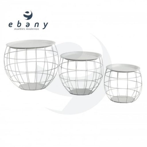 [80155] SET 3 MESITAS BALOON THINIA HOME